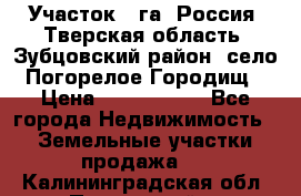 Участок 1 га ,Россия, Тверская область, Зубцовский район, село Погорелое Городищ › Цена ­ 1 500 000 - Все города Недвижимость » Земельные участки продажа   . Калининградская обл.,Пионерский г.